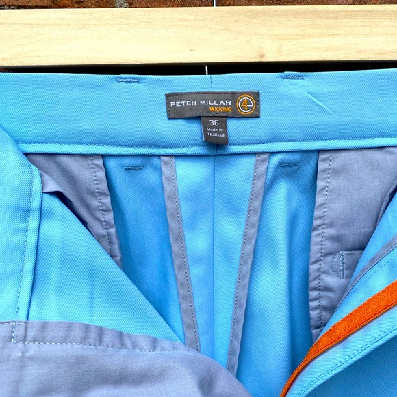 Peter Millar size 36 Salem Performance Golf Shorts 9” inseam color Cottage Blue - Picture 3 of 6